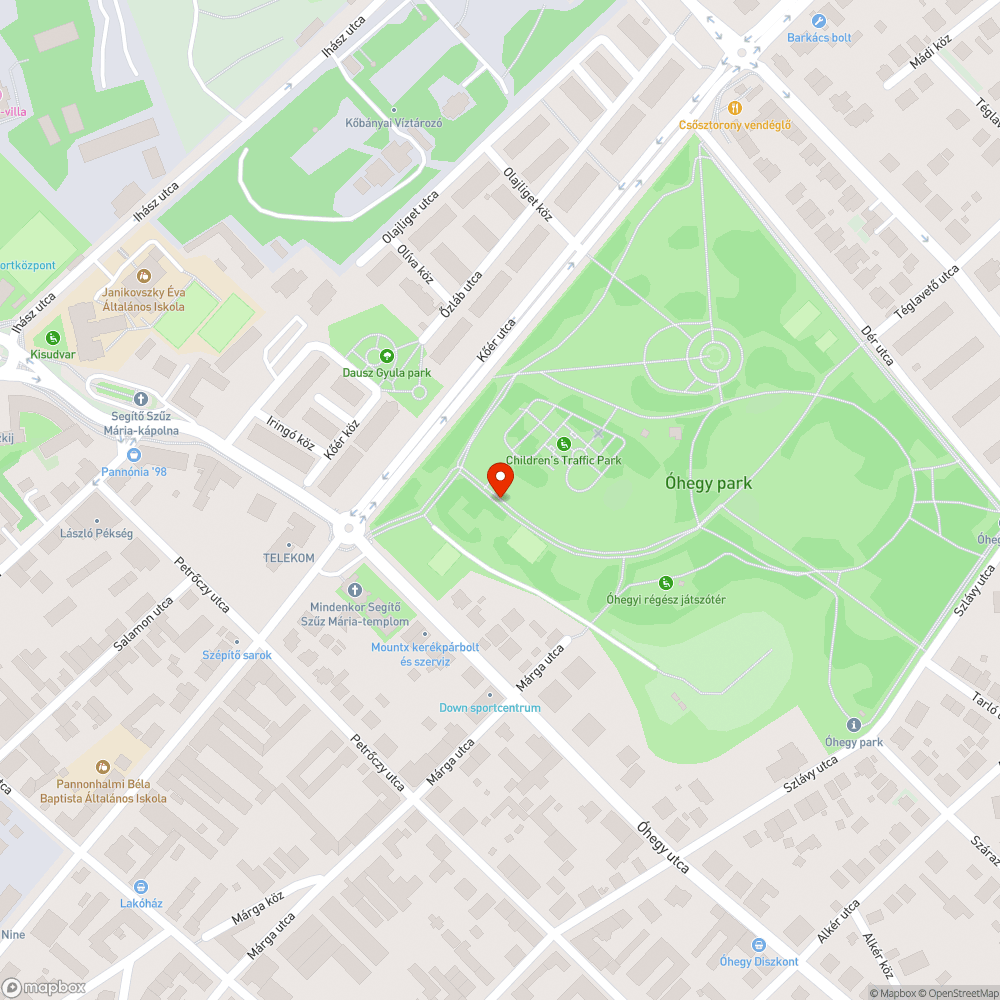 KIégett izzó a parkban bejelentés helye