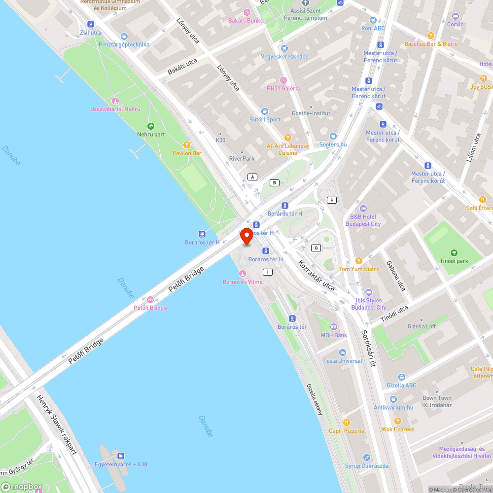 Nincs lépcső a Petőfi hídon! bejelentés helye