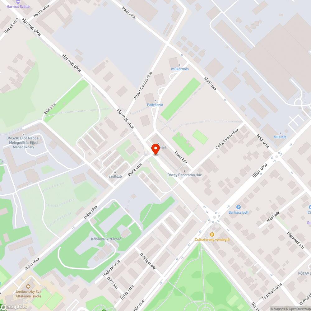 Balesetveszélyes gyalogátkelő bejelentés helye