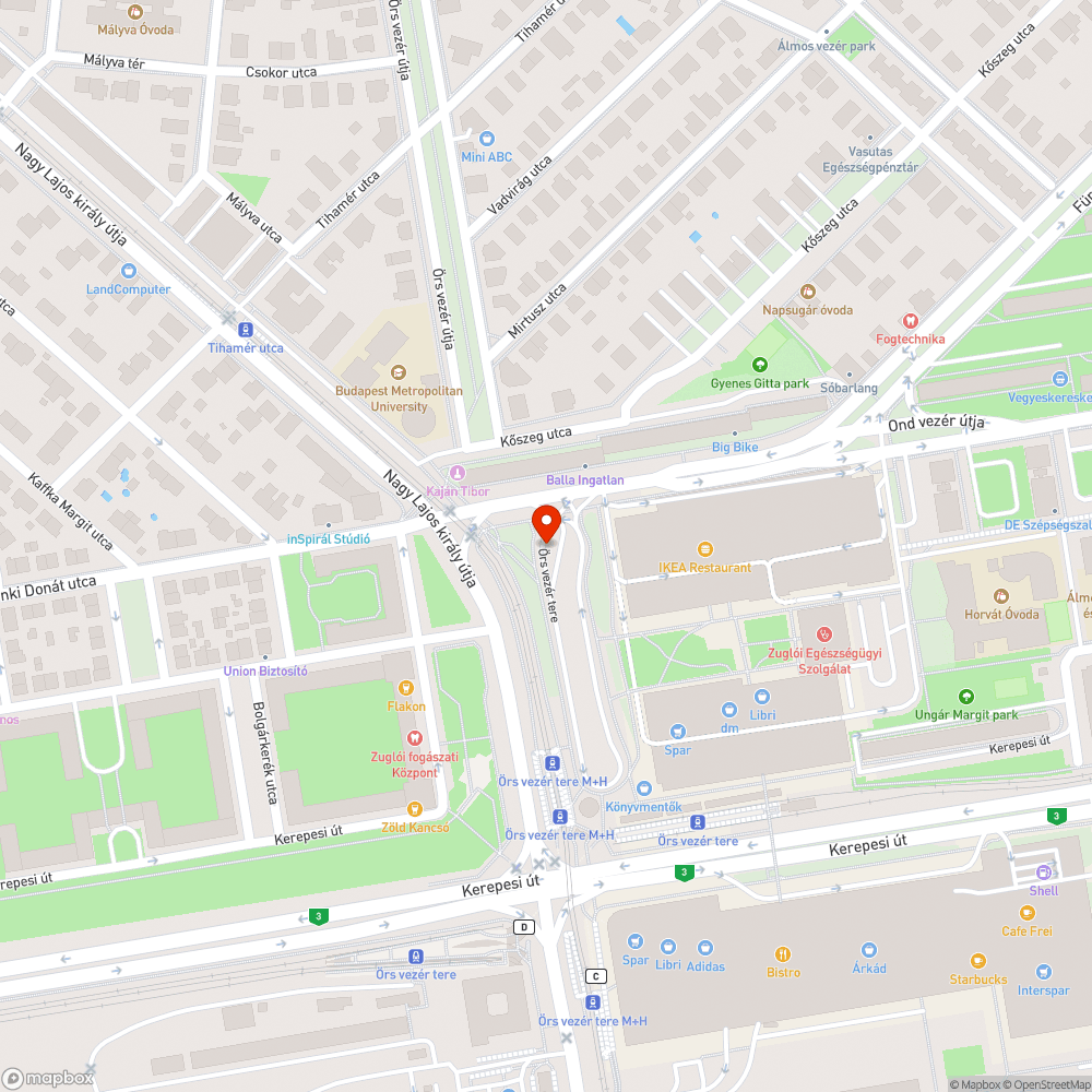 Hiányzó fa bejelentés helye