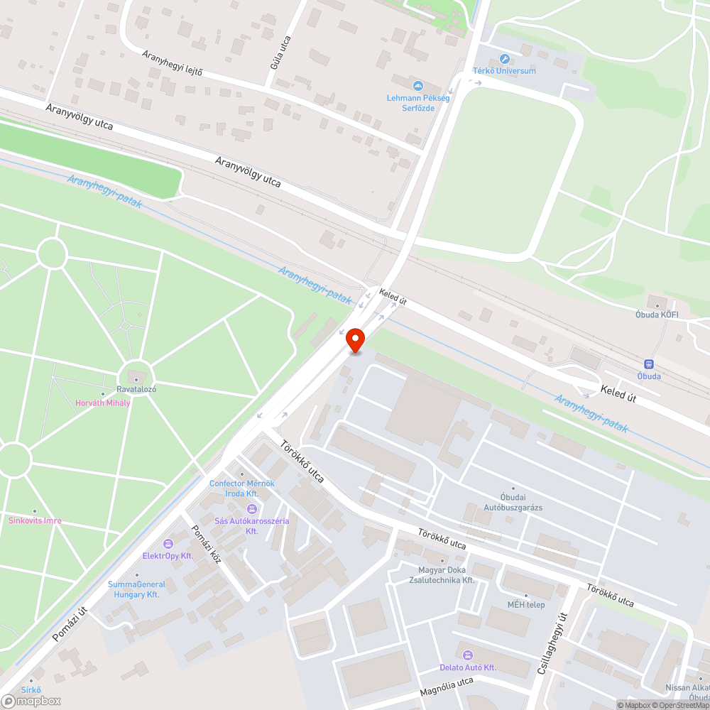 Szemét az óbudai autóbuszgarázsnál bejelentés helye