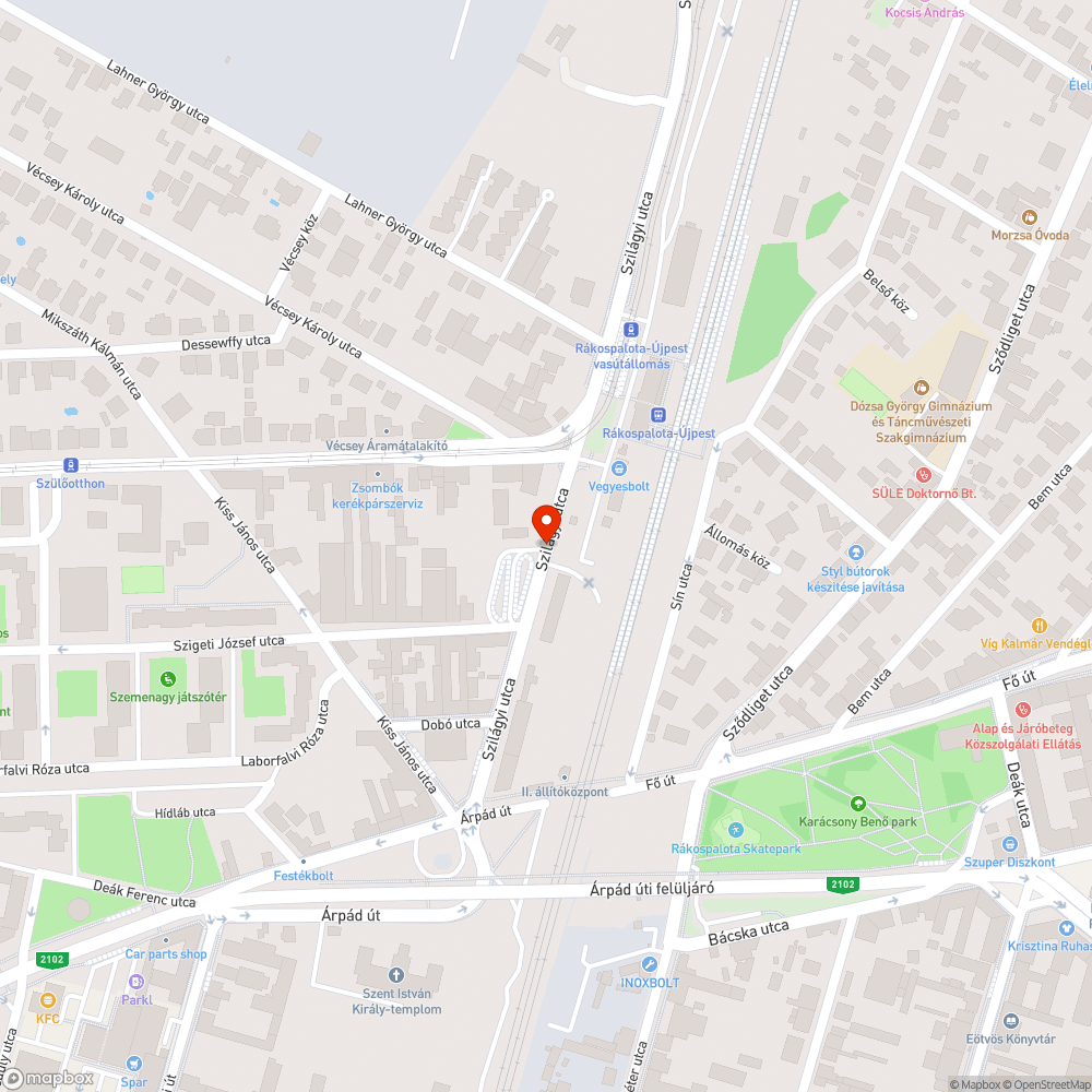 Szemét a szelektív sziget körül bejelentés helye