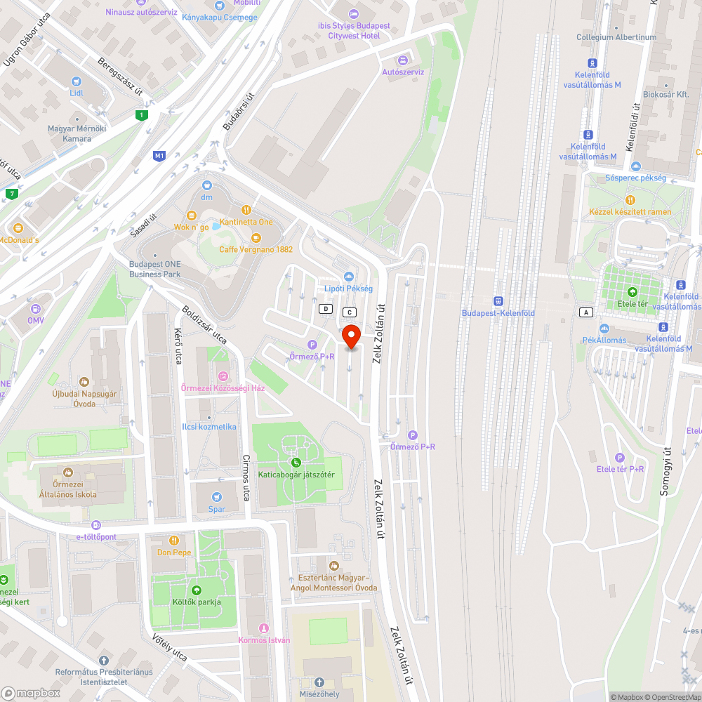 Kelenföld P+R bejelentés helye