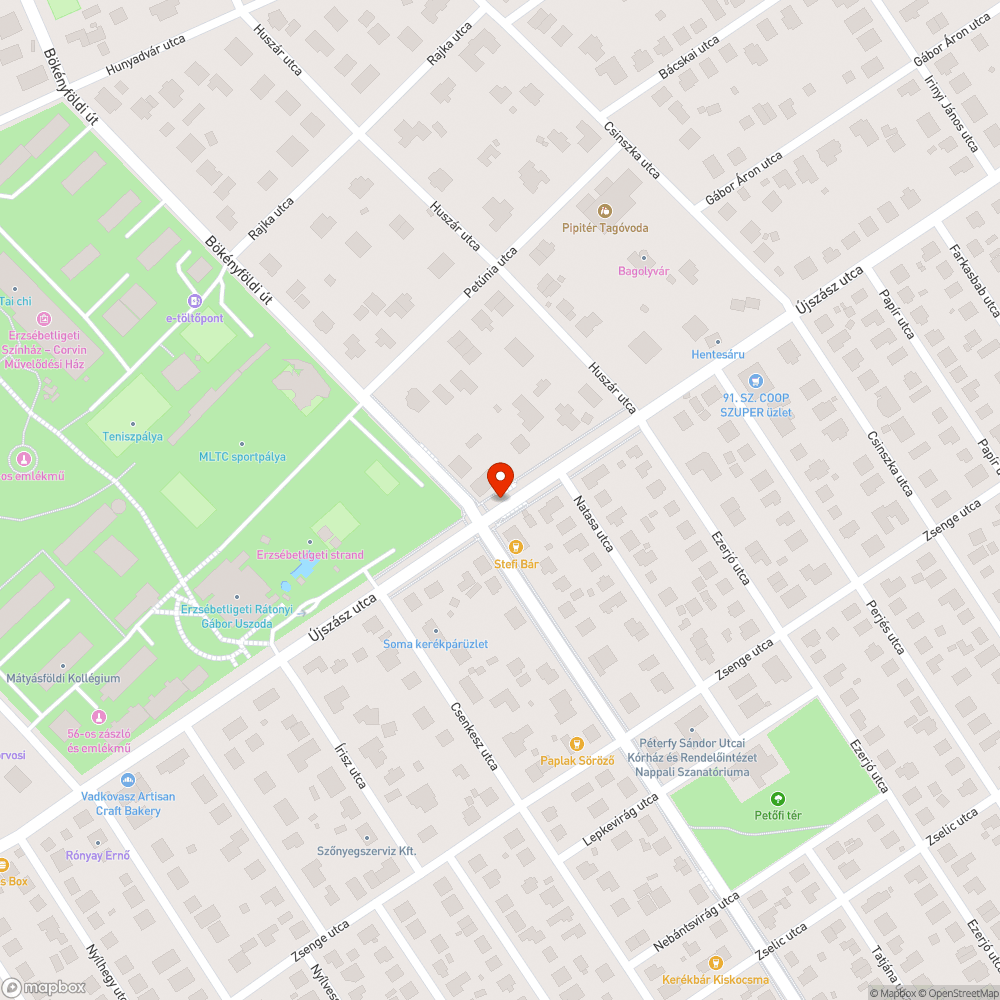 Megrongált kukák, kiömlött szemét a buszmegállóban bejelentés helye