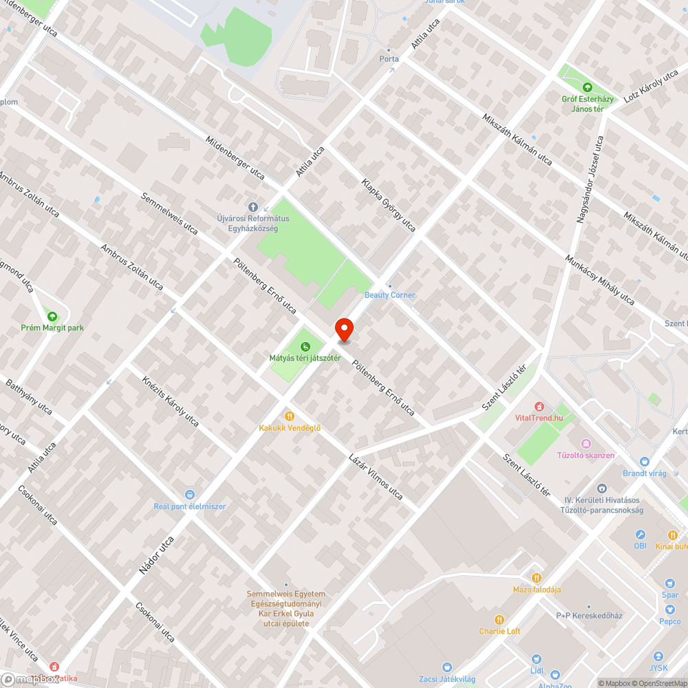 Nagyon mély és terjedelmes kátyú Újpesten bejelentés helye