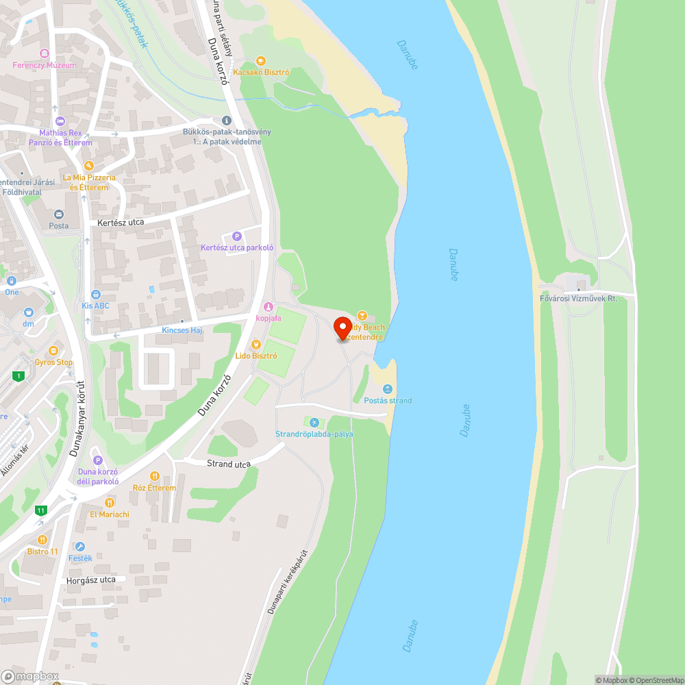 Oszlop a Postás strandon bejelentés helye