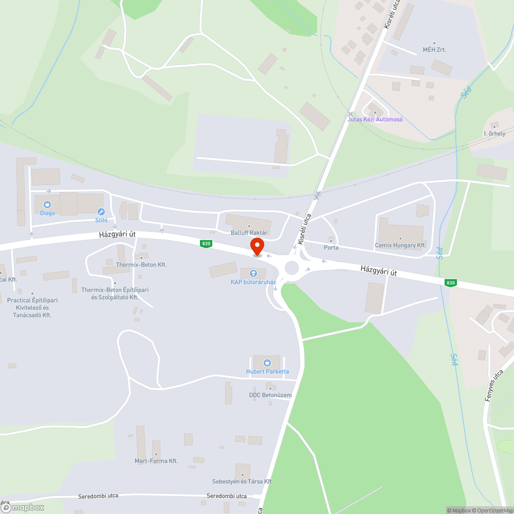 Eldugult víznyelő akna a Házgyári út és Tüzér utca találkozásánál, a körforgalomnál bejelentés helye