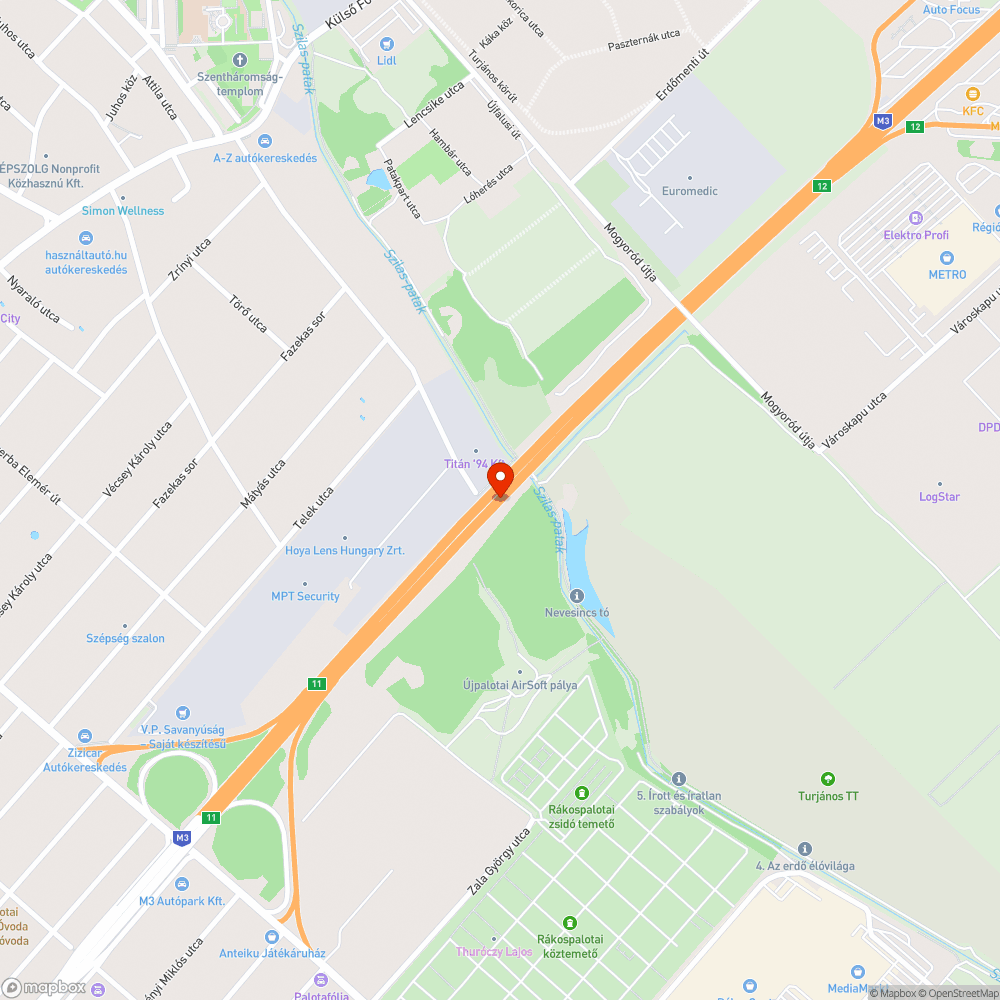 M3 - kivezető szakasz - tucatnyi lámpa megint nem világít bejelentés helye