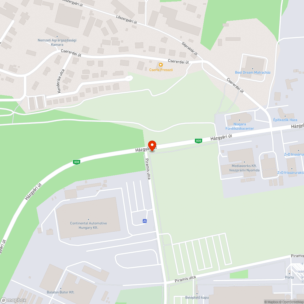 Hordalékkal teli vízelvezető árok a Házgyári és a Henger utca kereszteződésénél bejelentés helye