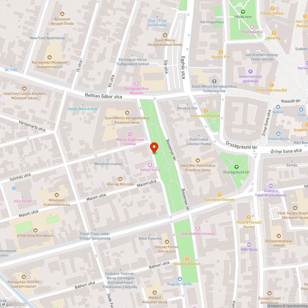 Óriási kátyú a parkban bejelentés helye