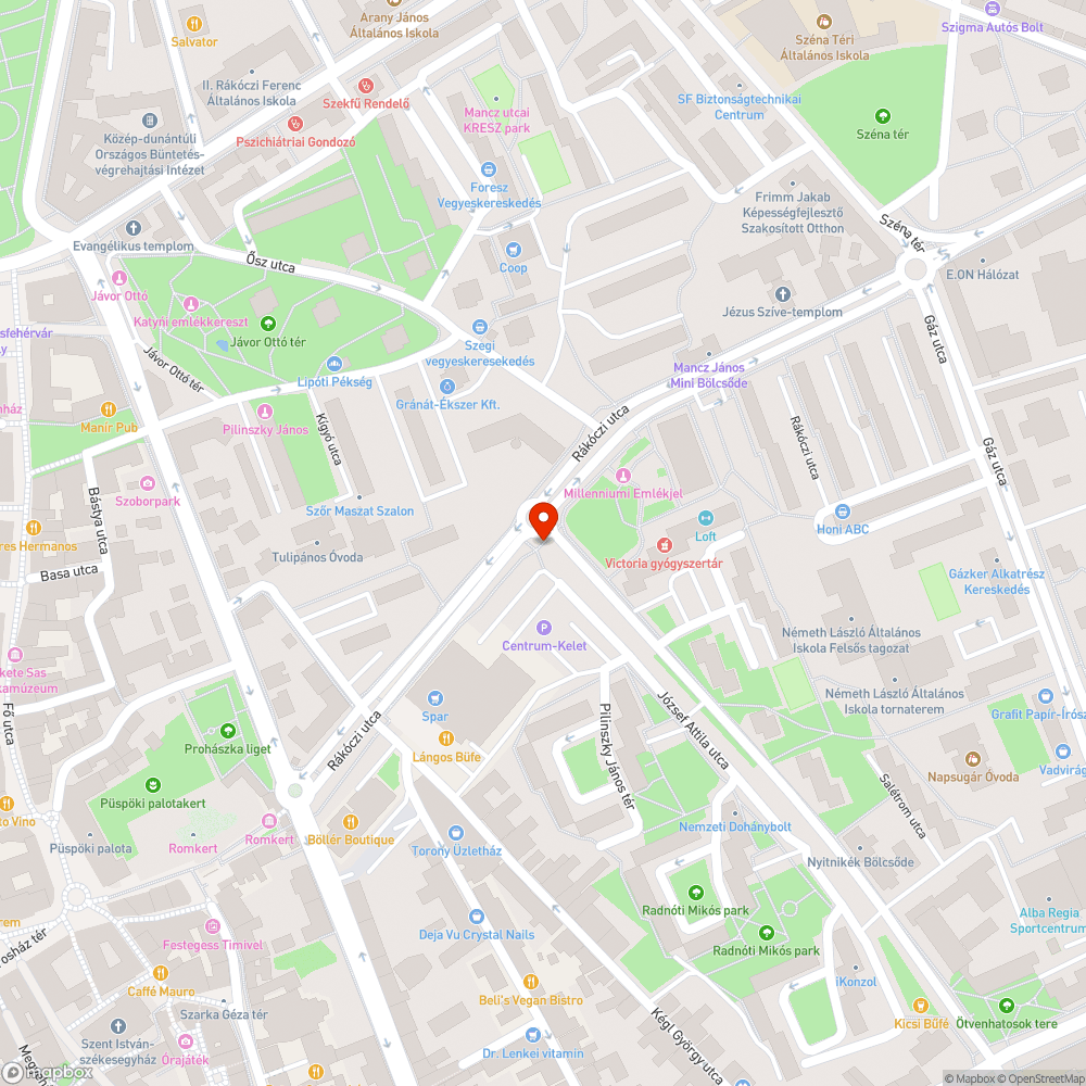 Elpusztult madár bejelentés helye