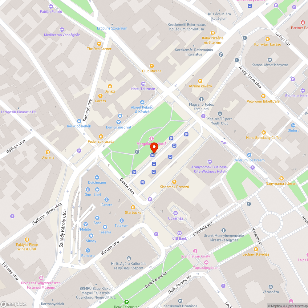 Alig látszó buszmegálló tábla a Széchenyi téren bejelentés helye