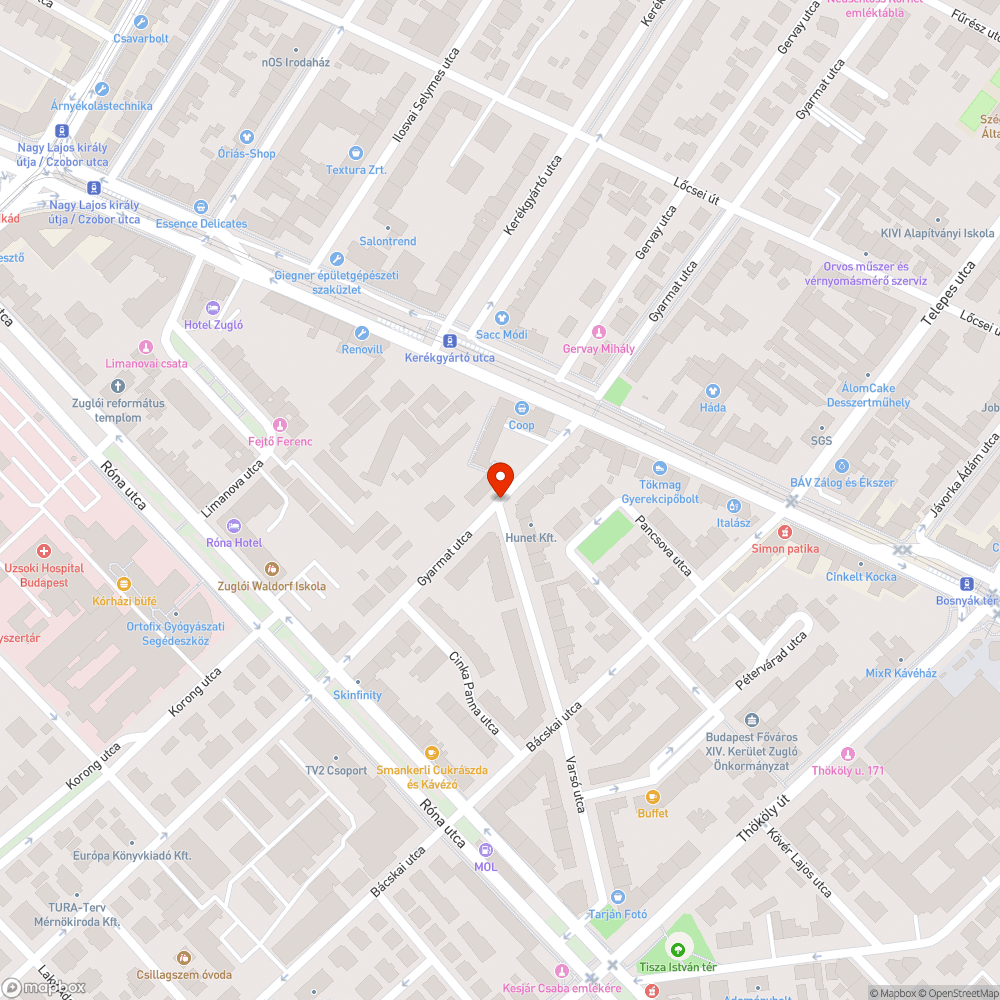 Kátyú bejelentés helye