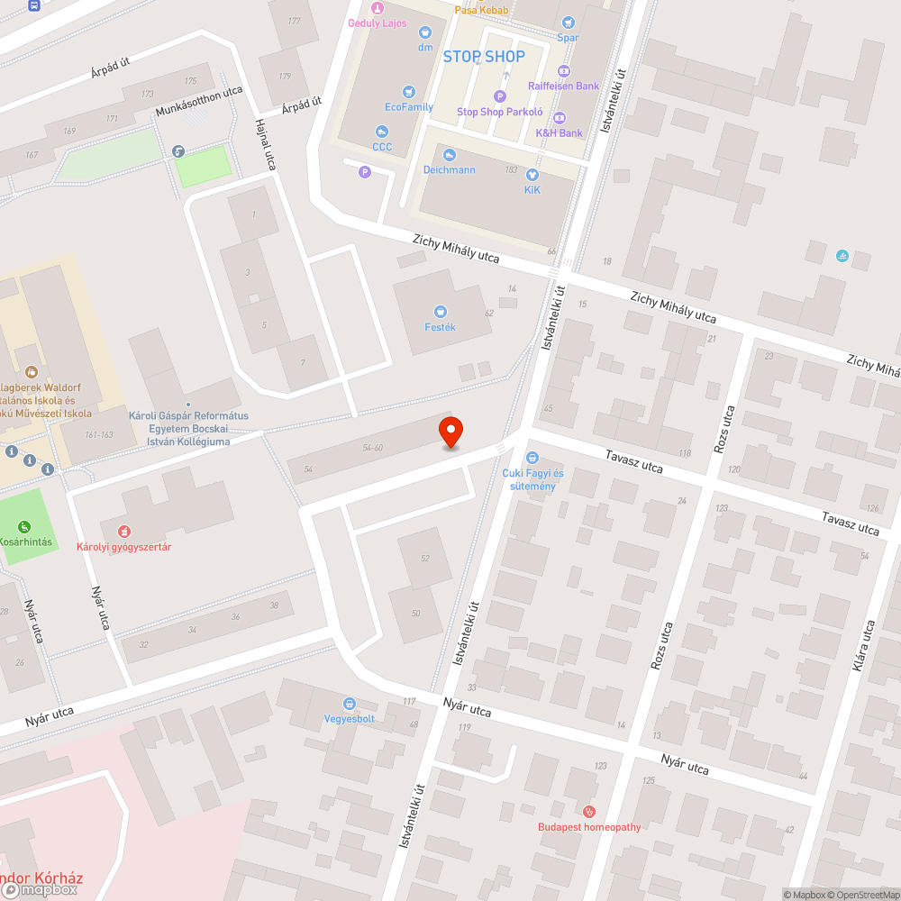 Kátyú bejelentés helye