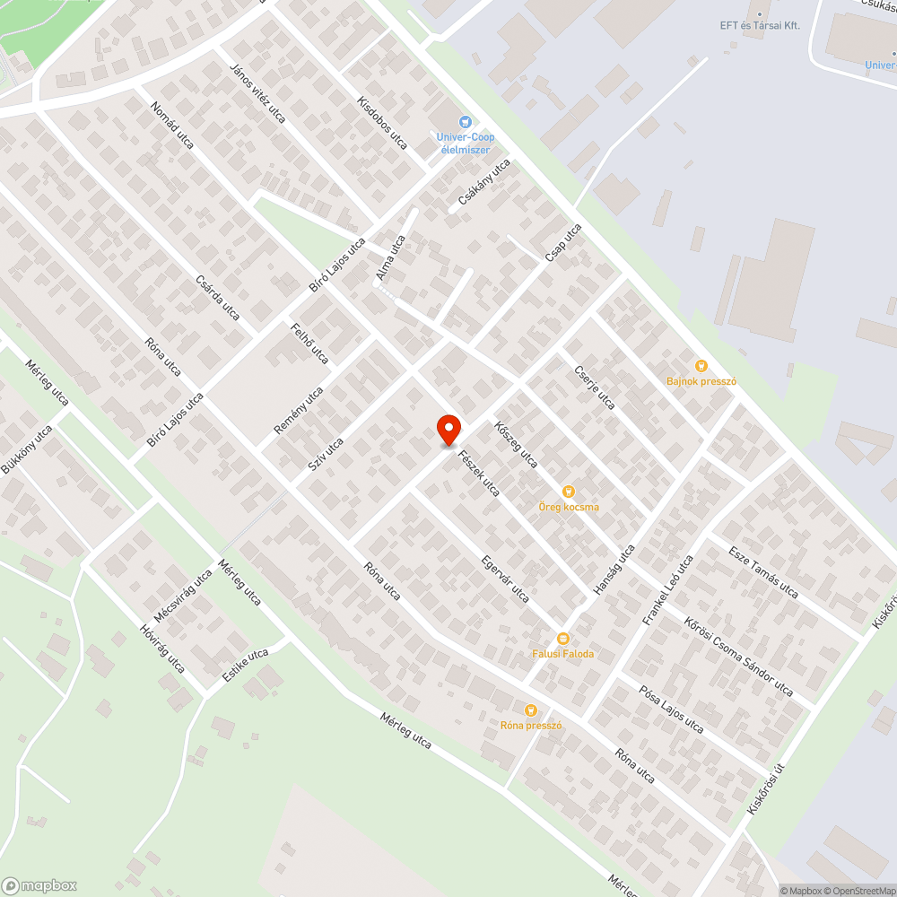 Közterületi fák villanyvezetékekhez érő ágai a Présház utcában bejelentés helye