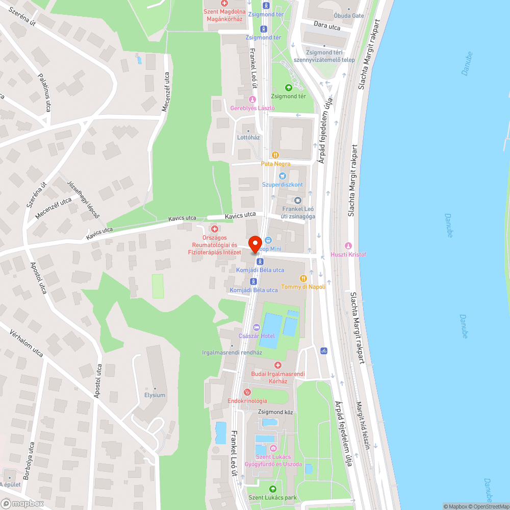 II. Frankel Leó út (68.) prizma hiba bejelentés helye