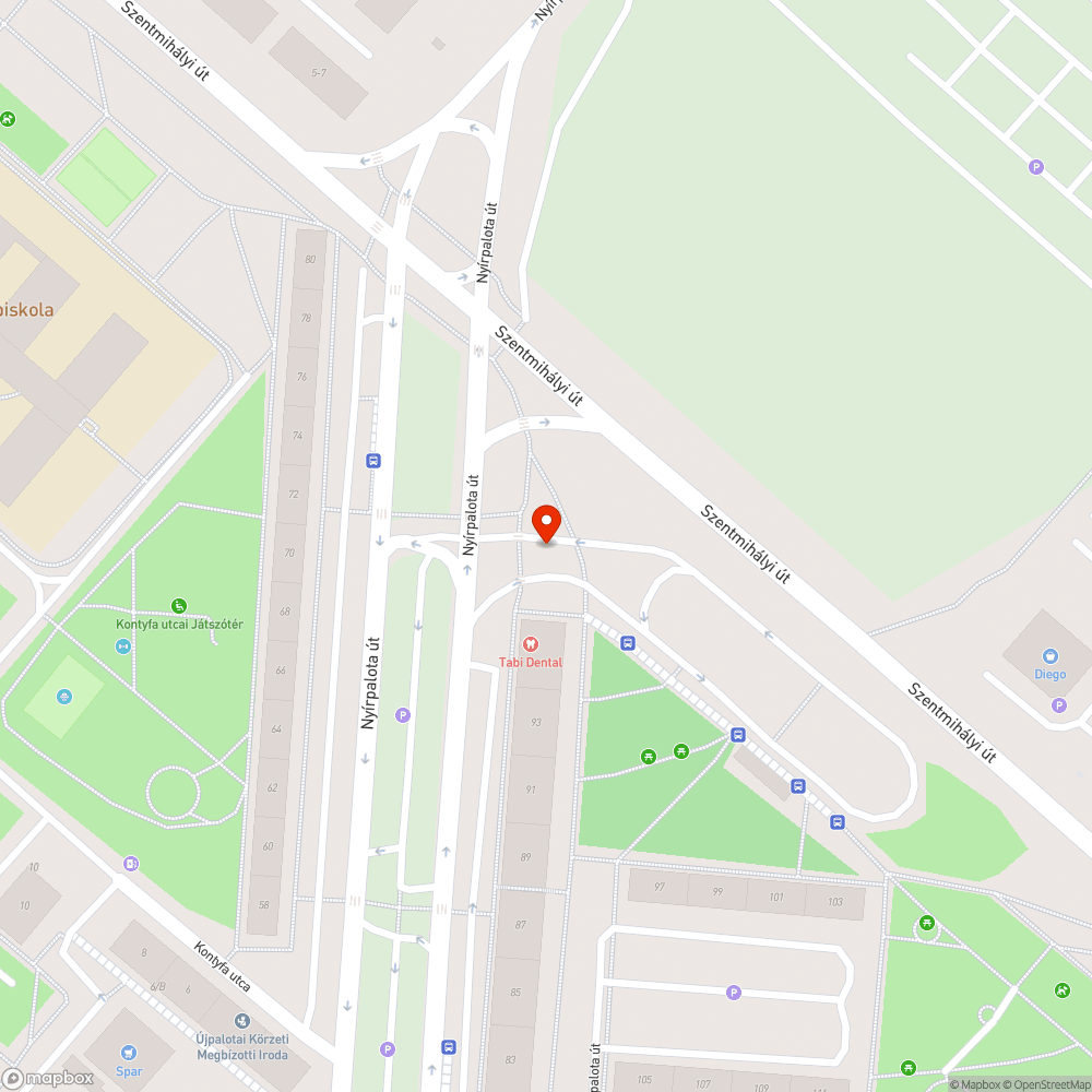 Óriási kátyúk bejelentés helye