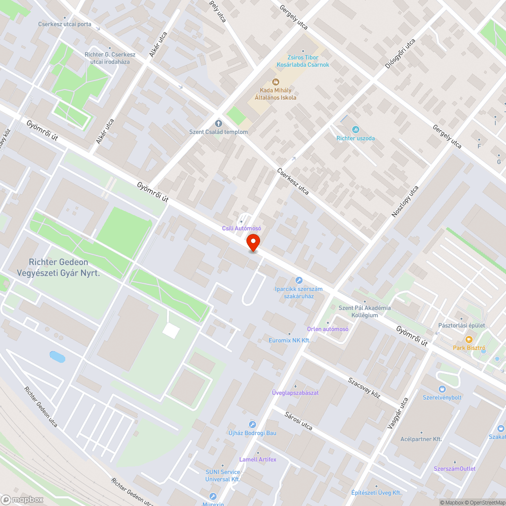 Megálló ”pocsolya” bejelentés helye