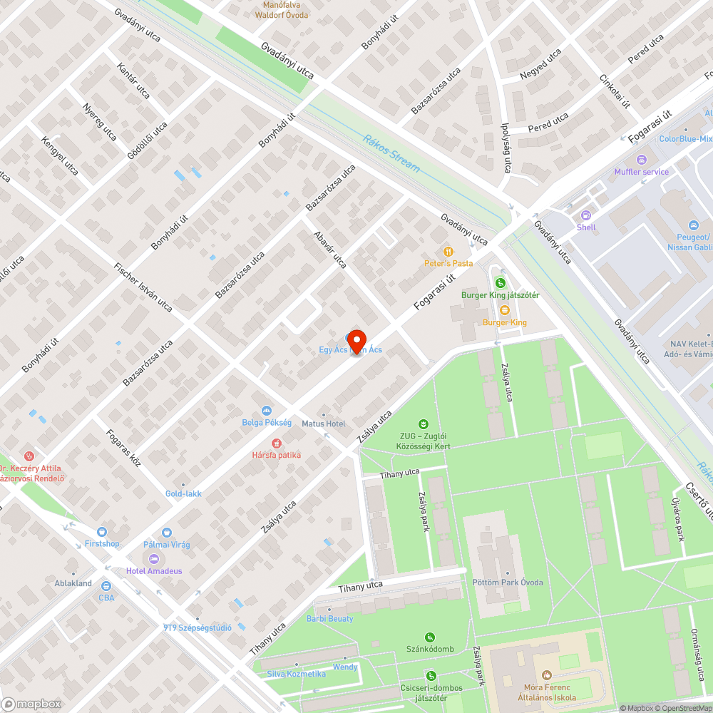 Növekvő kátyú a Fogarasi 170 előtt bejelentés helye