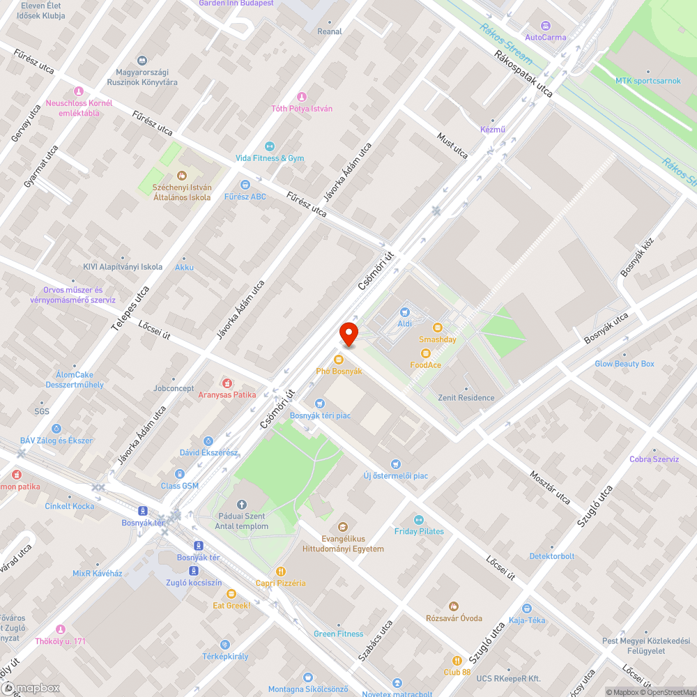 Kátyúk a piacnál bejelentés helye