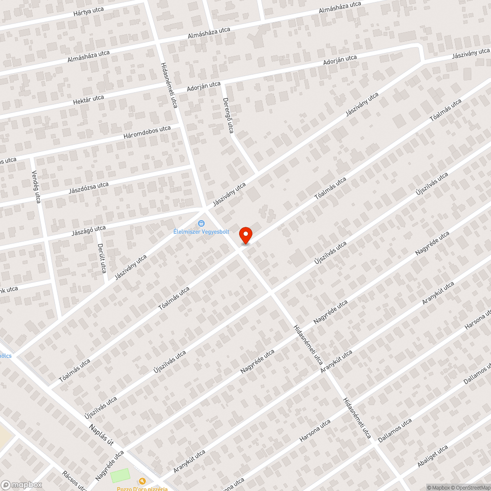 Kátyú az úton bejelentés helye