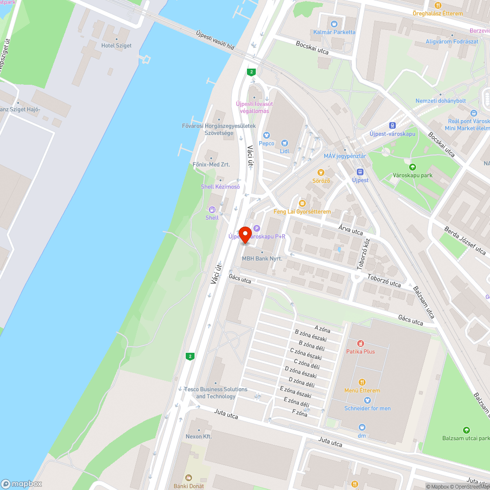 Szakadék a parkolóban bejelentés helye