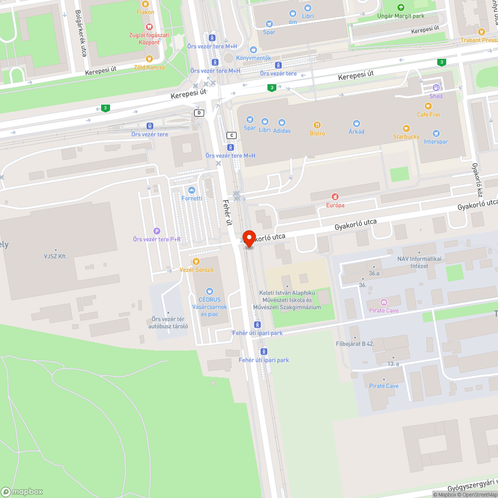 Autógumi és törött üveg bejelentés helye