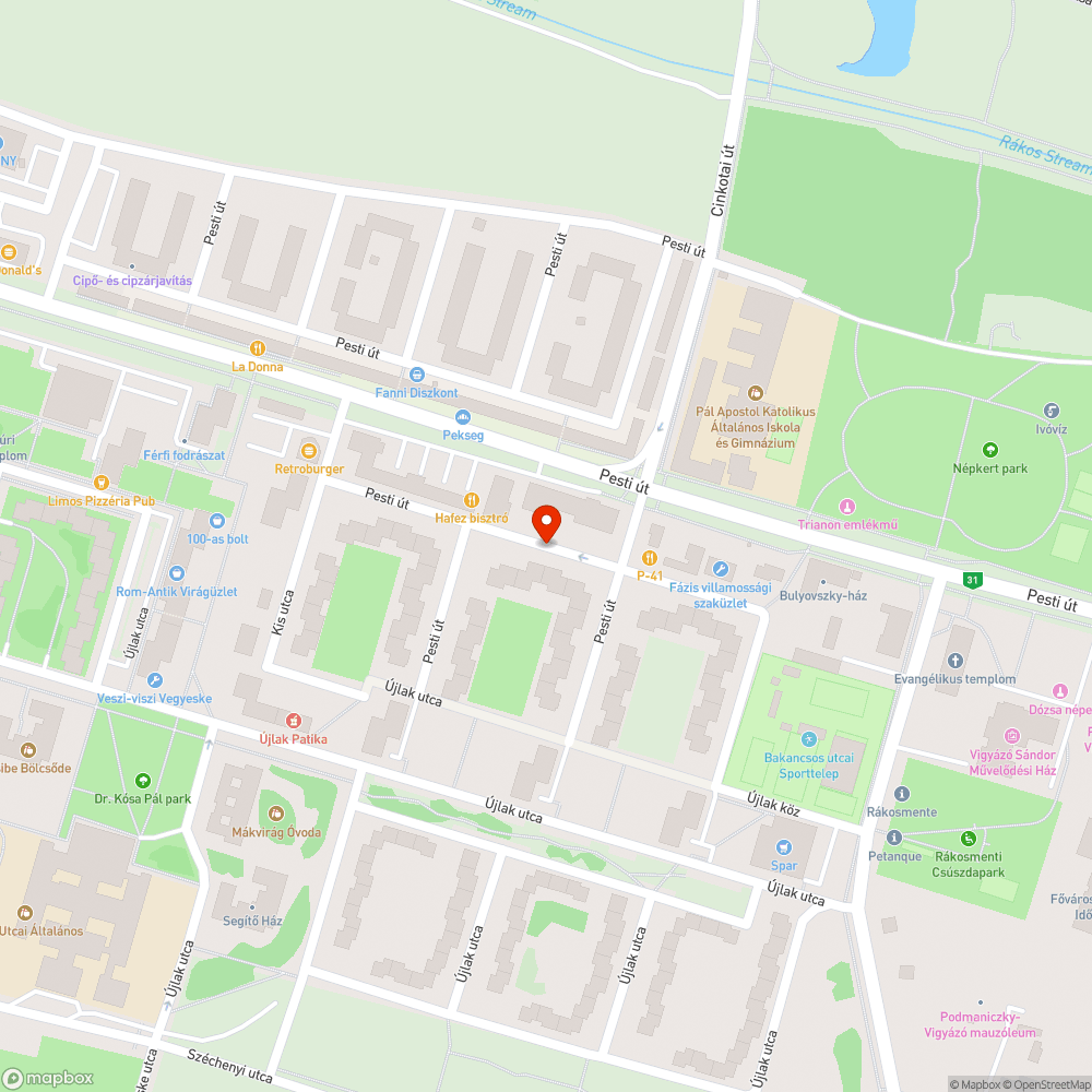 Beszakadt járda bejelentés helye