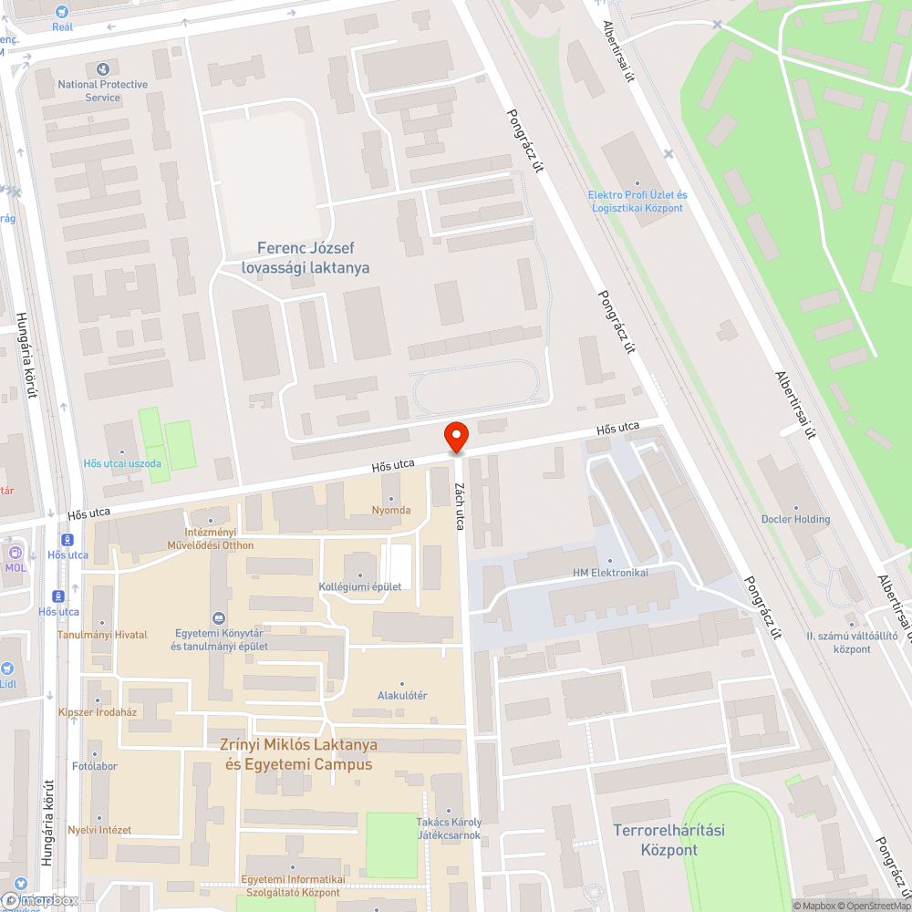 Hős utcai parkolási gondok bejelentés helye