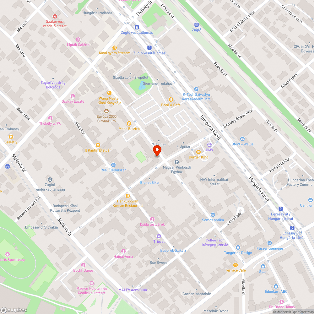 Elhagyott autó bejelentés helye