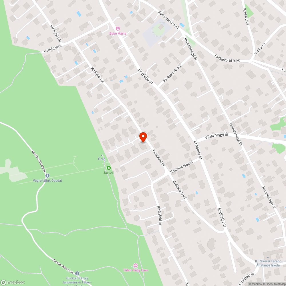 Elhagyott autó bejelentés helye