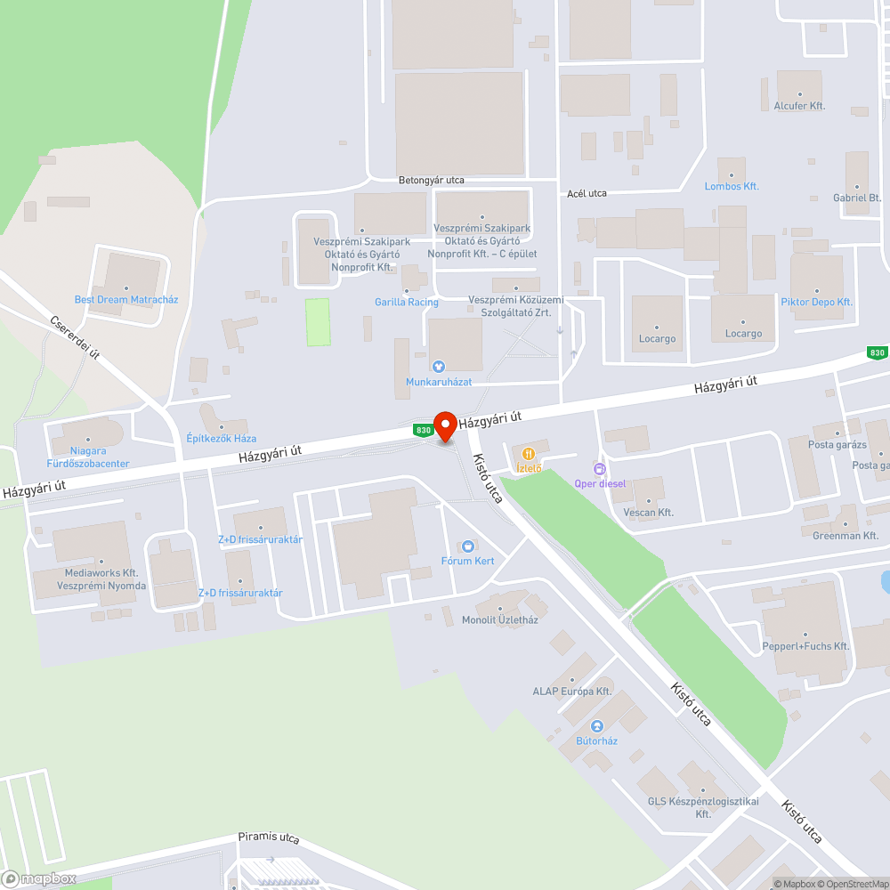 Szemetes vízelvezető árok a Kistó utca és a Házgyári út kereszteződésénél bejelentés helye