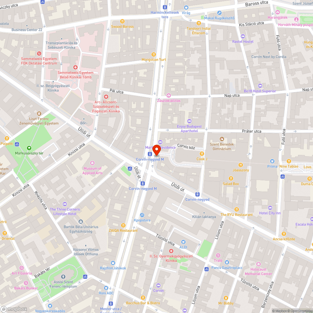 Botlásveszély a járda közepén bejelentés helye