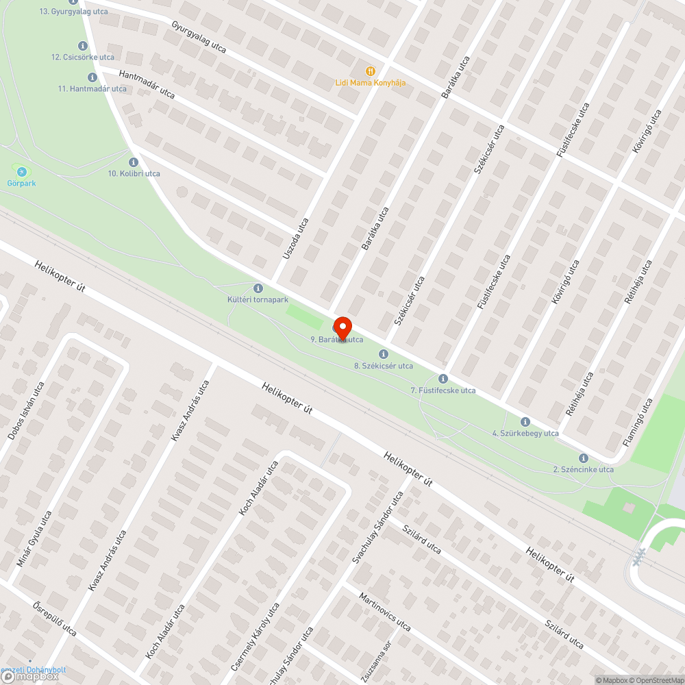 Karácsonyfatemető bejelentés helye