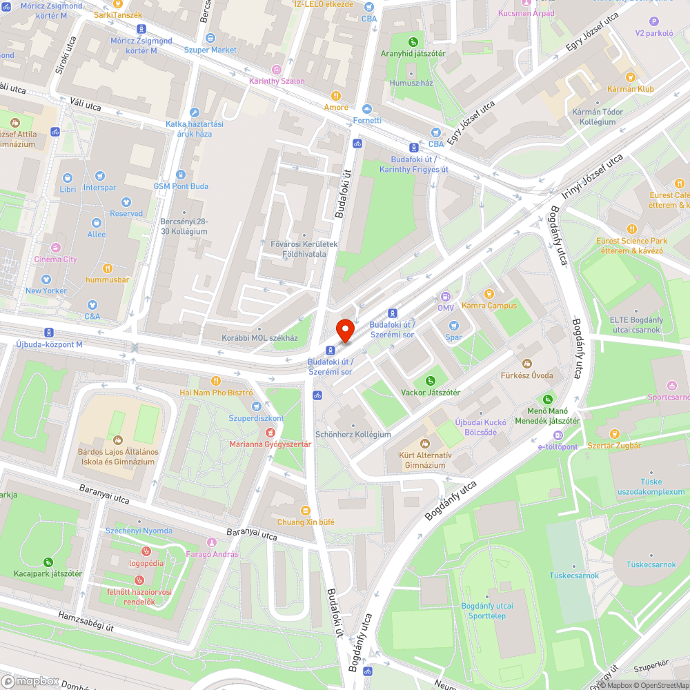 Folyamatos zöld bejelentés helye