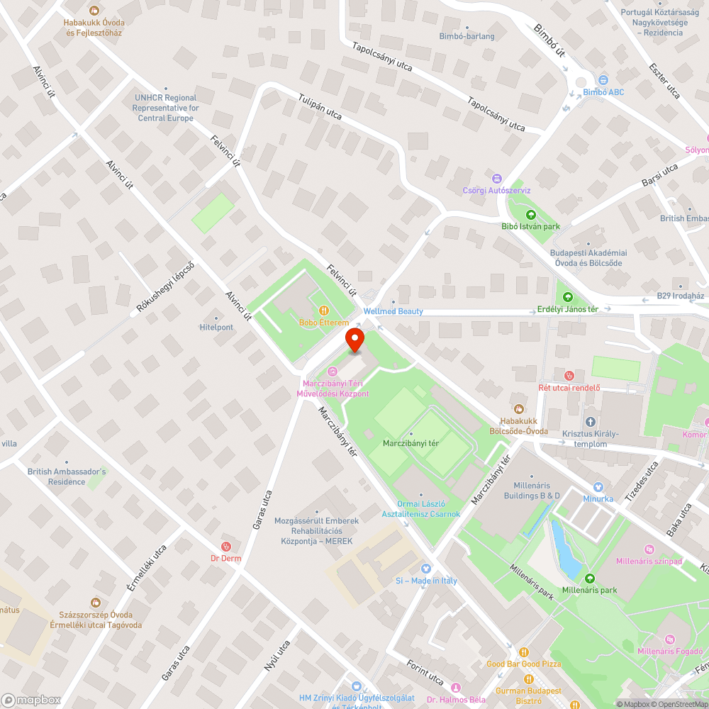 Osszetort tabla a Marczibanyi teren bejelentés helye