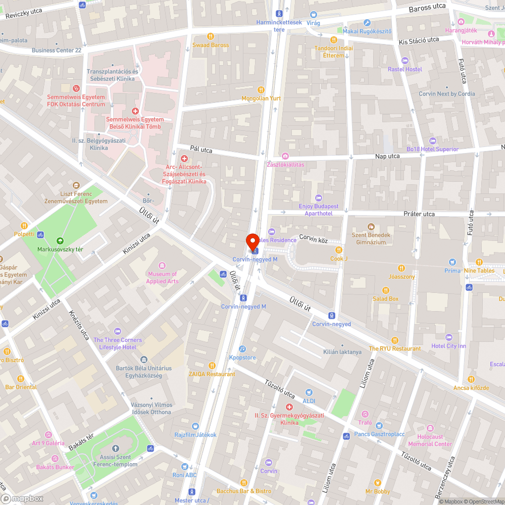 Hiányzó korlát a Corvin-negyednél bejelentés helye