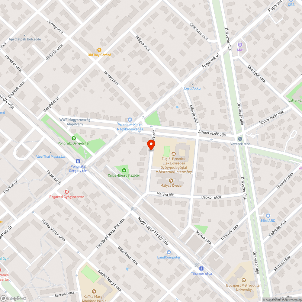 Használaton kívüli autók az utcán bejelentés helye