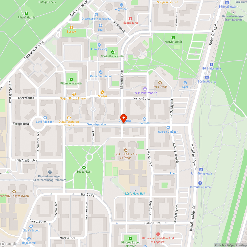 Megsüllyedt útburkolat bejelentés helye