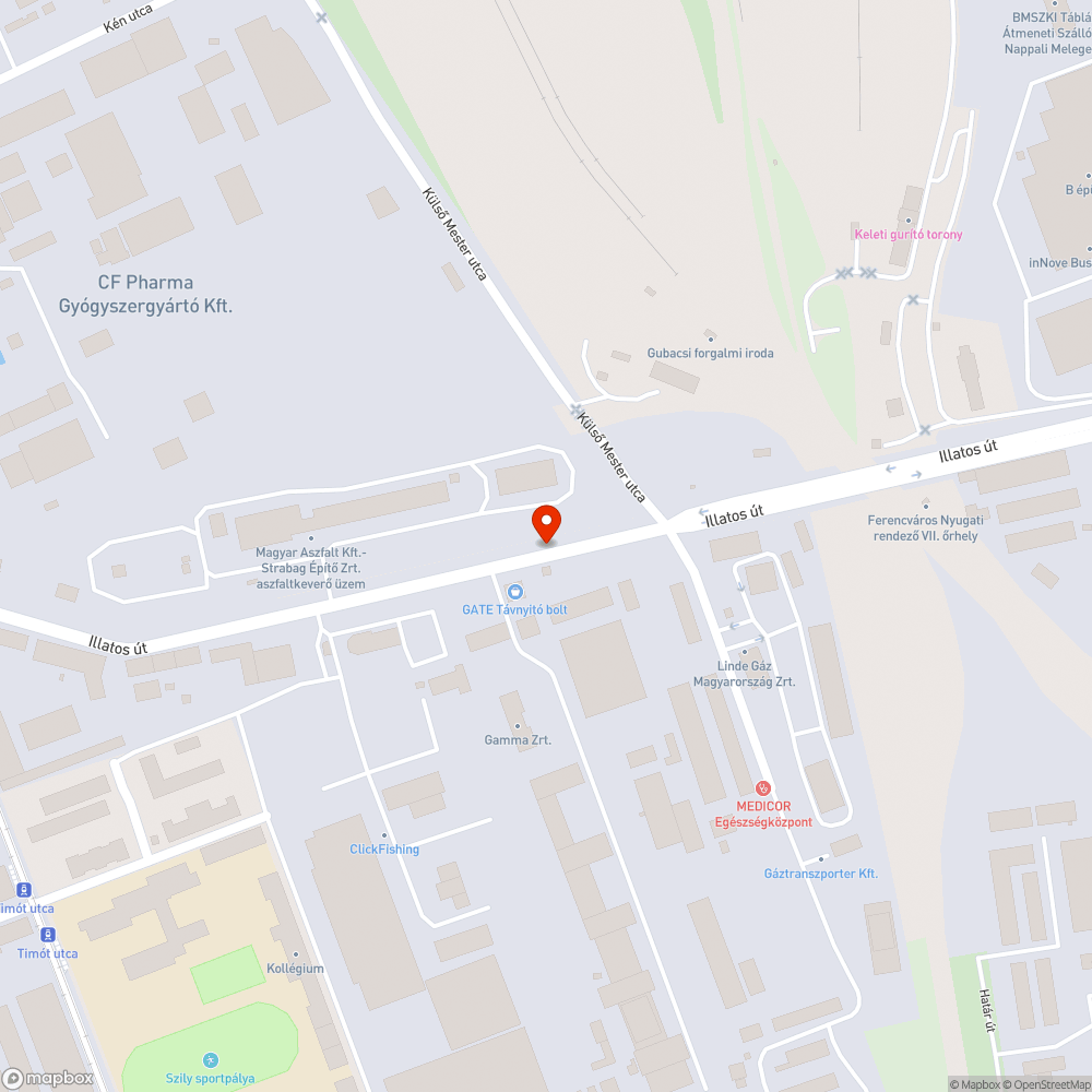 Két elhagyott busz bejelentés helye