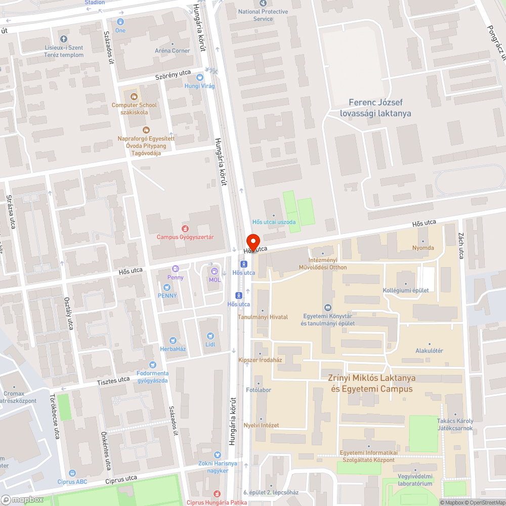 Hős utcai parkolás 2 bejelentés helye