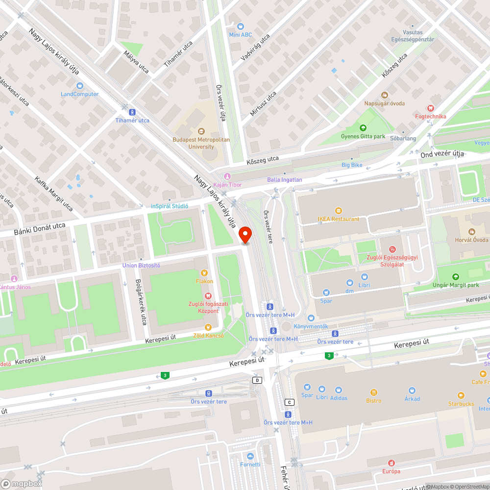 Ösvény bejelentés helye