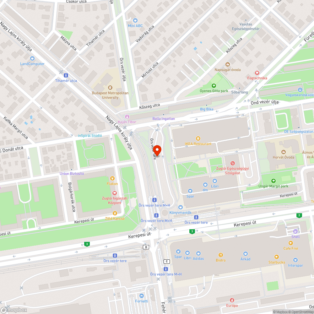 Üres oszlop bejelentés helye