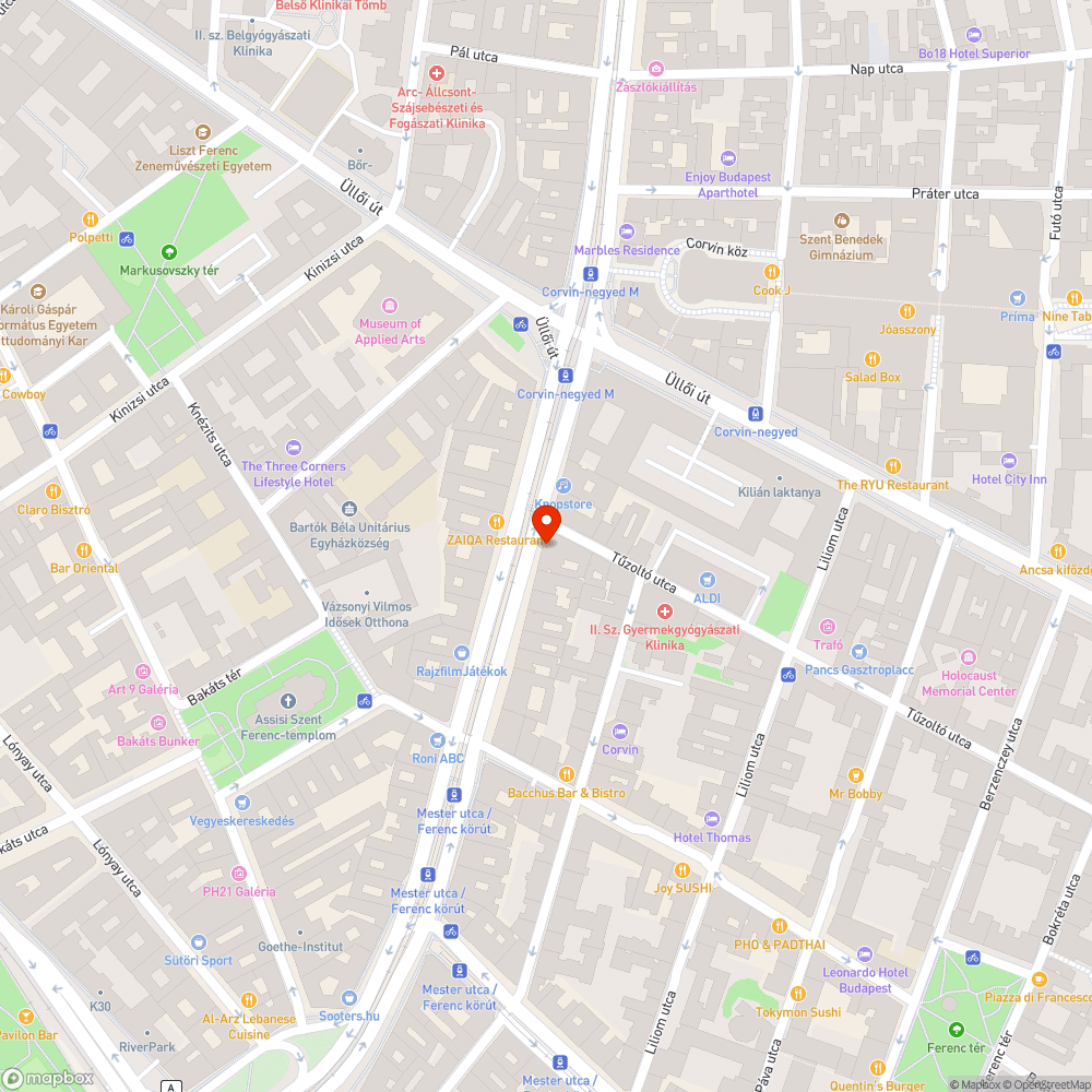 Leláncolt bicikli bejelentés helye