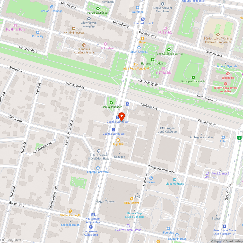 Félredobott kimozdult szegélykő a Fehérvári úton. bejelentés helye