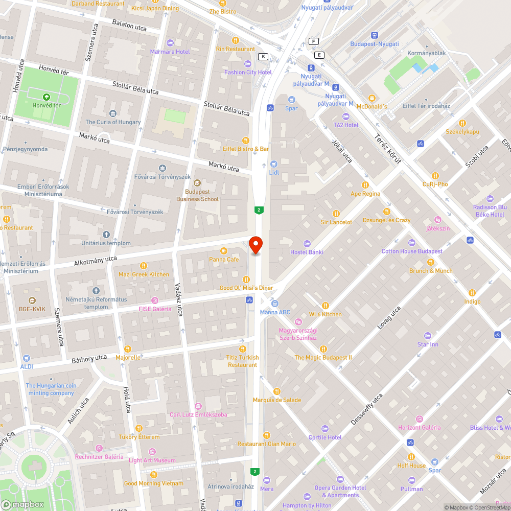 Hiányzó kerékpárút tábla a Bajcsyn bejelentés helye