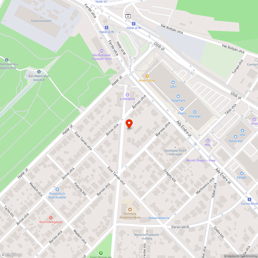 kiszedett parkolásgátló bejelentés helye