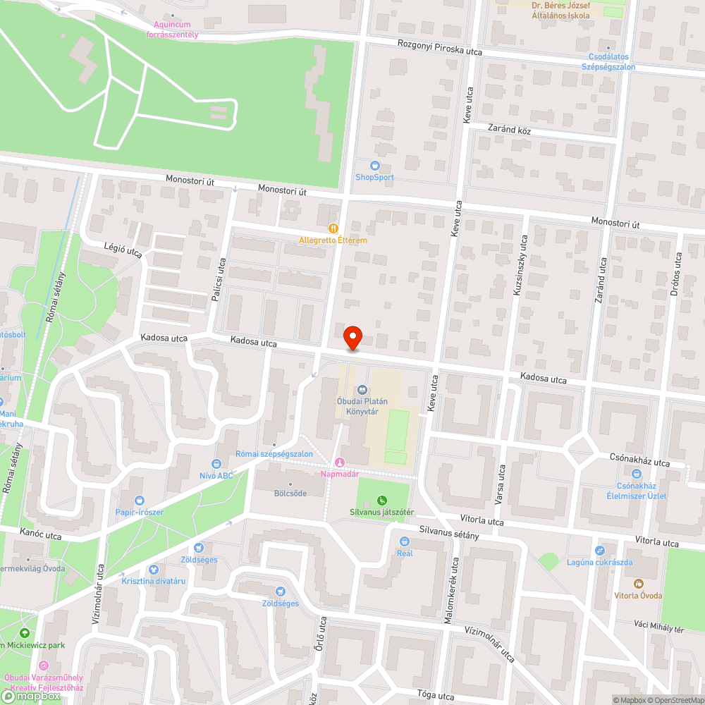 Tönkretett zöldterület bejelentés helye