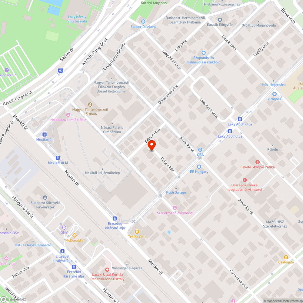 kátyú bejelentés helye