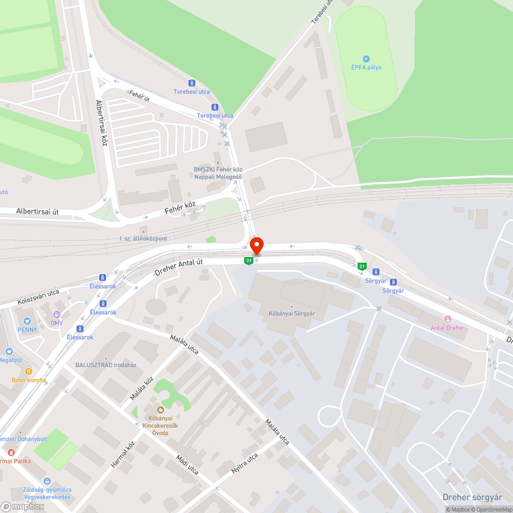 Kőtörmelék halom a Jászberényi úton, a sínek melletti töltésen. bejelentés helye